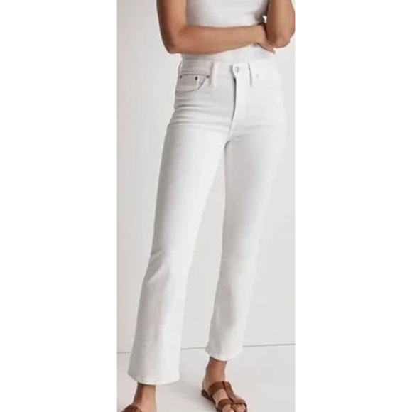 Madewell Mid Rise Kick Out Ankle Length Denim Casual Trendy Jeans US Women's 31P - Picture 1 of 8